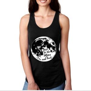Yoga To the Moon and Back Racerback Tank Top